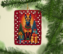 Load image into Gallery viewer, Belgian Malinois Holiday Christmas Porcelain Ornament