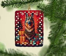 Load image into Gallery viewer, Belgian Tervuren Holiday Christmas Porcelain Ornament