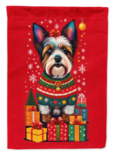 Load image into Gallery viewer, Biewer Terrier Holiday Christmas Garden Flag – Outdoor Decorative Yard Flag