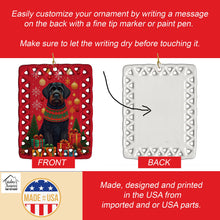 Load image into Gallery viewer, Black Russian Terrier Holiday Christmas Porcelain Ornament