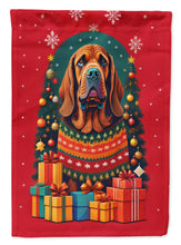 Load image into Gallery viewer, Bloodhound Holiday Christmas Garden Flag – Outdoor Decorative Yard Flag