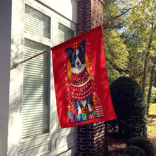 Load image into Gallery viewer, Border Collie Holiday Christmas House Flag