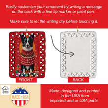 Load image into Gallery viewer, Border Collie Holiday Christmas Porcelain Ornament