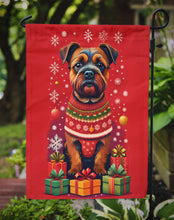 Load image into Gallery viewer, Border Terrier Holiday Christmas Garden Flag – Outdoor Decorative Yard Flag