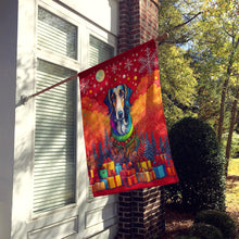 Load image into Gallery viewer, Borzoi Russian Wolfhound Holiday Christmas House Flag
