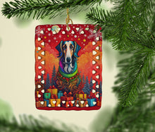 Load image into Gallery viewer, Borzoi Russian Wolfhound Holiday Christmas Porcelain Ornament