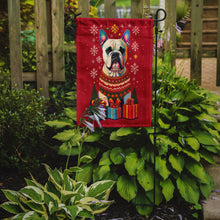 Load image into Gallery viewer, White Boxer Cropped Ears Holiday Christmas Garden Flag – Outdoor Decorative Yard Flag