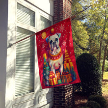 Load image into Gallery viewer, White Boxer Holiday Christmas House Flag