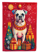 Load image into Gallery viewer, White Boxer Holiday Christmas House Flag