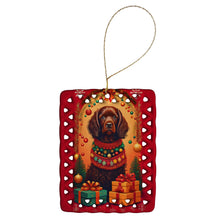Load image into Gallery viewer, Boykin Spaniel Holiday Christmas Porcelain Ornament