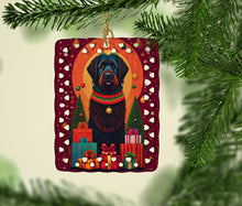 Load image into Gallery viewer, Black Briard Holiday Christmas Porcelain Ornament
