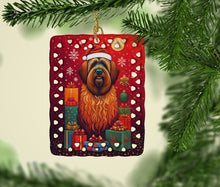 Load image into Gallery viewer, Briard Holiday Christmas Porcelain Ornament