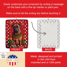 Load image into Gallery viewer, Bullmastiff Holiday Christmas Porcelain Ornament