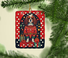 Load image into Gallery viewer, Cavalier Spaniel Holiday Christmas Porcelain Ornament