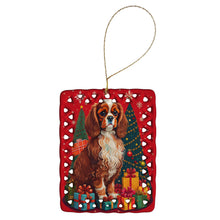 Load image into Gallery viewer, Cavalier Spaniel Holiday Christmas Porcelain Ornament