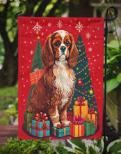 Load image into Gallery viewer, Cavalier Spaniel Holiday Christmas Garden Flag – Outdoor Decorative Yard Flag