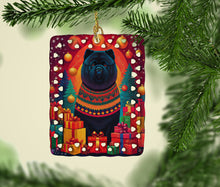 Load image into Gallery viewer, Black Chow Chow Holiday Christmas Porcelain Ornament