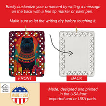 Load image into Gallery viewer, Black Chow Chow Holiday Christmas Porcelain Ornament