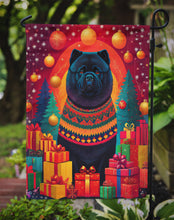 Load image into Gallery viewer, Black Chow Chow Holiday Christmas Garden Flag – Outdoor Decorative Yard Flag