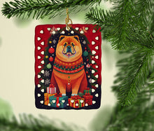 Load image into Gallery viewer, Chow Chow Holiday Christmas Porcelain Ornament