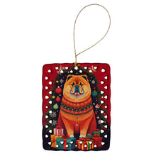 Load image into Gallery viewer, Chow Chow Holiday Christmas Porcelain Ornament