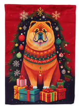 Load image into Gallery viewer, Chow Chow Holiday Christmas Garden Flag – Outdoor Decorative Yard Flag