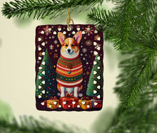 Load image into Gallery viewer, Corgi Holiday Christmas Porcelain Ornament
