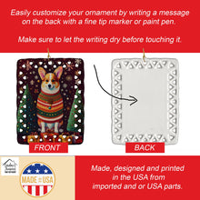 Load image into Gallery viewer, Corgi Holiday Christmas Porcelain Ornament