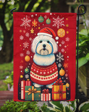 Load image into Gallery viewer, Coton De Tulear Holiday Christmas Garden Flag – Outdoor Decorative Yard Flag