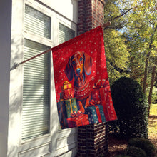 Load image into Gallery viewer, Dachshund Holiday Christmas House Flag