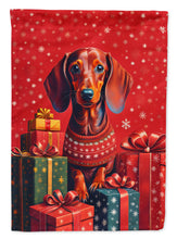 Load image into Gallery viewer, Dachshund Holiday Christmas House Flag