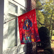 Load image into Gallery viewer, Dachshund Holiday Christmas House Flag