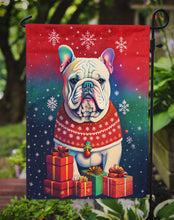 Load image into Gallery viewer, English Bulldog Holiday Christmas Garden Flag – Outdoor Decorative Yard Flag