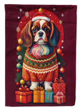 Load image into Gallery viewer, English Toy Spaniel Holiday Christmas Garden Flag – Outdoor Decorative Yard Flag