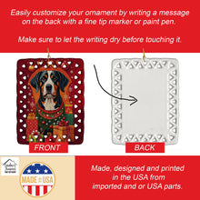 Load image into Gallery viewer, Entlebucher Mountain Dog Holiday Christmas Porcelain Ornament