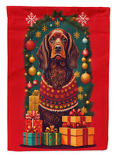 Load image into Gallery viewer, Field Spaniel Holiday Christmas House Flag