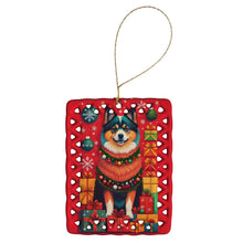 Load image into Gallery viewer, Finnish Lapphund Holiday Christmas Porcelain Ornament