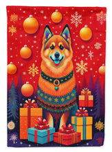 Load image into Gallery viewer, Finnish Spitz Holiday Christmas House Flag