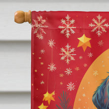 Load image into Gallery viewer, Flat-Coated Retriever Holiday Christmas House Flag