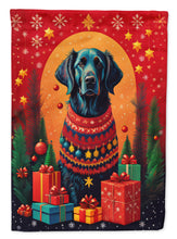 Load image into Gallery viewer, Flat-Coated Retriever Holiday Christmas Garden Flag – Outdoor Decorative Yard Flag