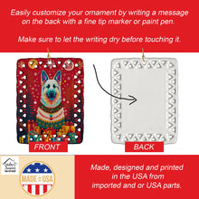 Load image into Gallery viewer, German Shepherd Holiday Christmas Porcelain Ornament