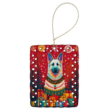 Load image into Gallery viewer, German Shepherd Holiday Christmas Porcelain Ornament