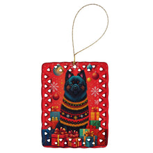Load image into Gallery viewer, German Spitz Holiday Christmas Porcelain Ornament