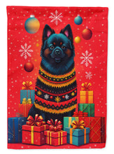 Load image into Gallery viewer, German Spitz Holiday Christmas Garden Flag – Outdoor Decorative Yard Flag