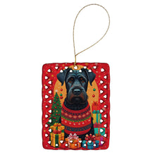 Load image into Gallery viewer, Giant Schnauzer Holiday Christmas Porcelain Ornament