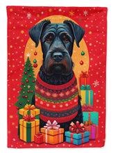 Load image into Gallery viewer, Giant Schnauzer Holiday Christmas Garden Flag – Outdoor Decorative Yard Flag