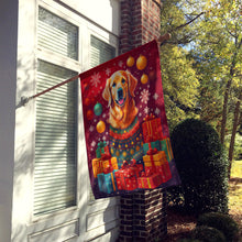 Load image into Gallery viewer, Golden Retriever Holiday Christmas House Flag