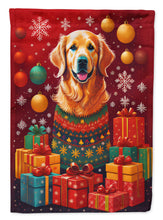 Load image into Gallery viewer, Golden Retriever Holiday Christmas House Flag