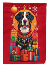 Load image into Gallery viewer, Greater Swiss Mountain Dog Holiday Christmas House Flag