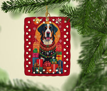 Load image into Gallery viewer, Greater Swiss Mountain Dog Holiday Christmas Porcelain Ornament